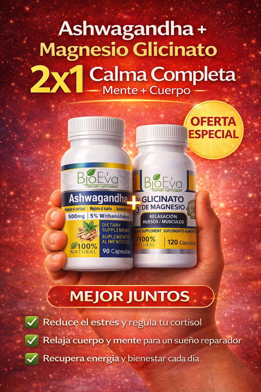 2x1 Ashwagandha + Magnesio Glicinato
