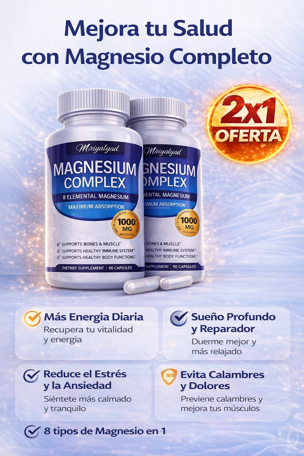 OFERTA 2x1 Magnesio Complex | Más Energía, Mejor Sueño y Menos Estrés