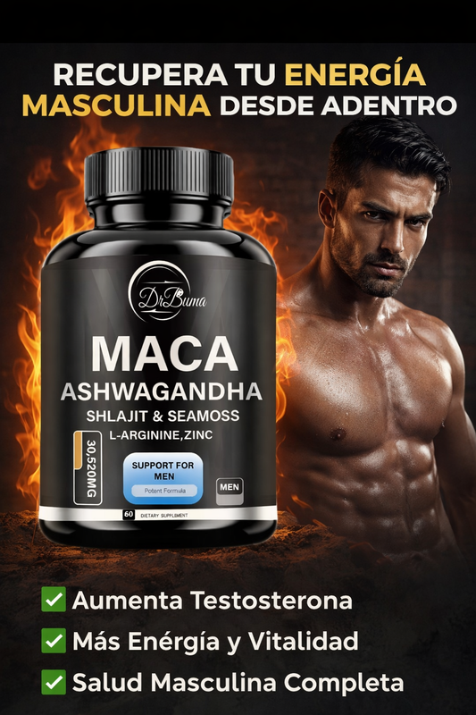 Recupera tu Energía Masculina | Maca + Ashwagandha + Shilajit
